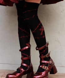 ツギハギクロスオーバーニー【ランク限定Web先行販売】(ワイン-F)