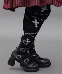 ツギハギクロスオーバーニー【ランク限定Web先行販売】(黒-F)