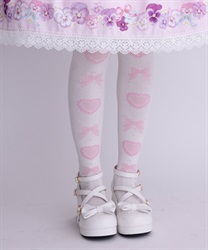 ハートリボンオーバーニー(ピンク-F)