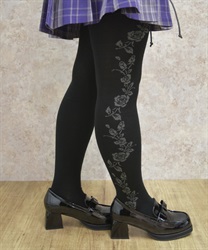 サイド薔薇ライン柄タイツ | axes femme | axes femme online shop サイド薔薇ライン柄タイツ | axes femme | axes femme online shop