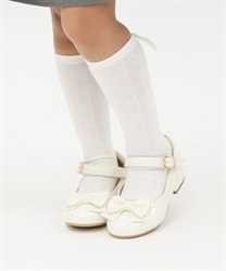 バックリボンハイソックス(白-F)