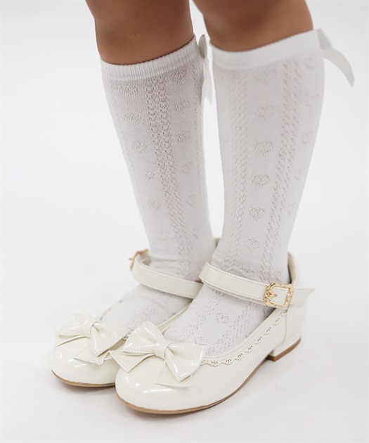 バックリボンハイソックス