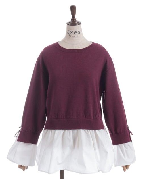 布帛ドッキングプルオーバー