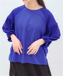 タックスリーブＴシャツ(ブルー-F)