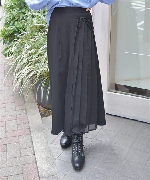 異素材ドッキングラップパンツ