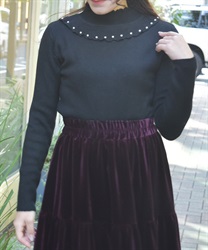 裏起毛ニット【期間限定価格】(黒-F)