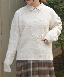 パールデザインニット【期間限定価格】(生成り-F)