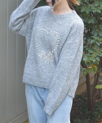 パールデザインニット【期間限定価格】(グレー-F)