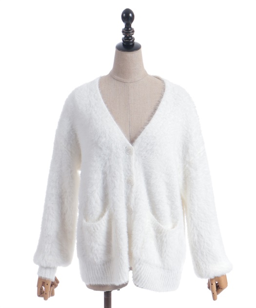 フェザーニットカーデ