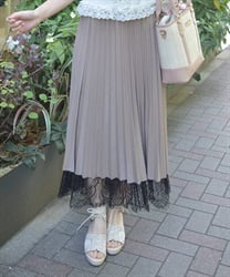 リバーシブルプリーツスカート【2点10%OFF対象商品】(ベージュ-F)