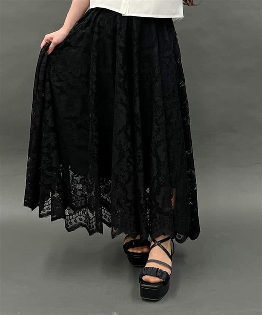 レースサーキュラースカート【WEB限定価格】 | レディース服 レースサーキュラースカート【WEB限定価格】 | レディース服