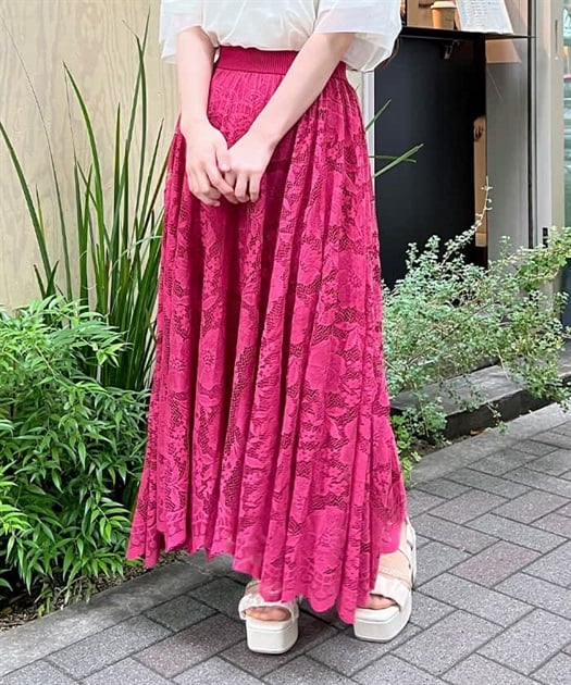 レースサーキュラースカート【WEB限定価格】 | レディース服 レースサーキュラースカート【WEB限定価格】 | レディース服
