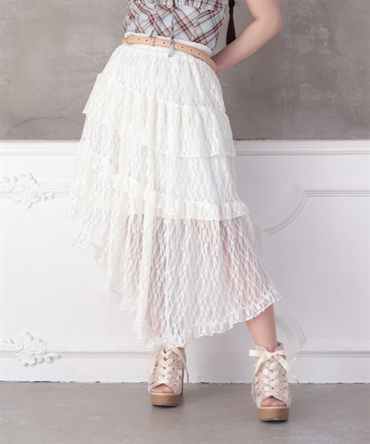 レースイレヘムスカート | レディース服・レディース