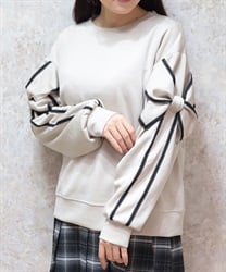 袖リボンカットプルオーバー【三次予約】(ベージュ-F)