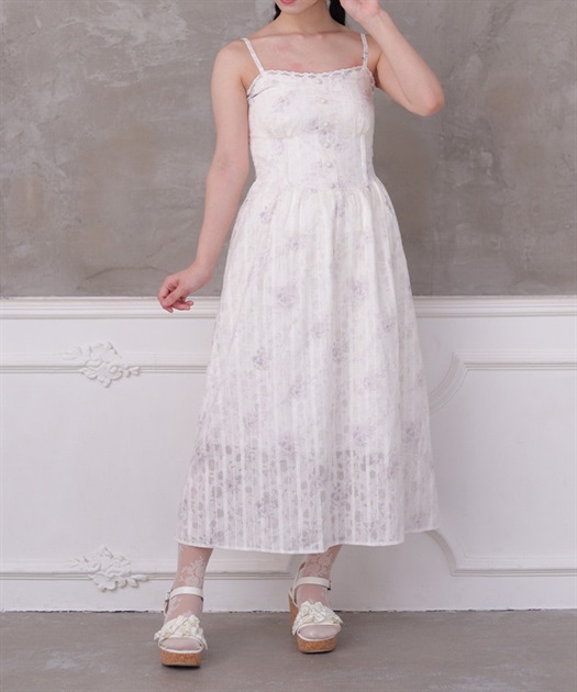 axes femme アクシーズファム 花柄 レース ワンピース サイズM