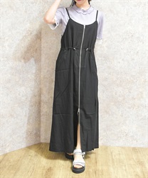 ジップキャミワンピース【WEB先行販売】(黒-F)