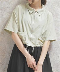 裾ドロストジップブルゾン【WEB先行販売】(カーキ-F)