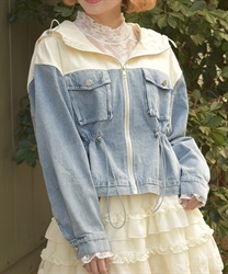 デニム切替マウンテンパーカー(生成り-F)