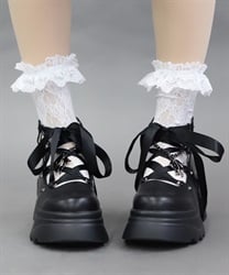レースフリルソックス(白-F)