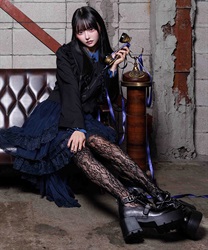 フリルレースオーバーニー(黒-F)