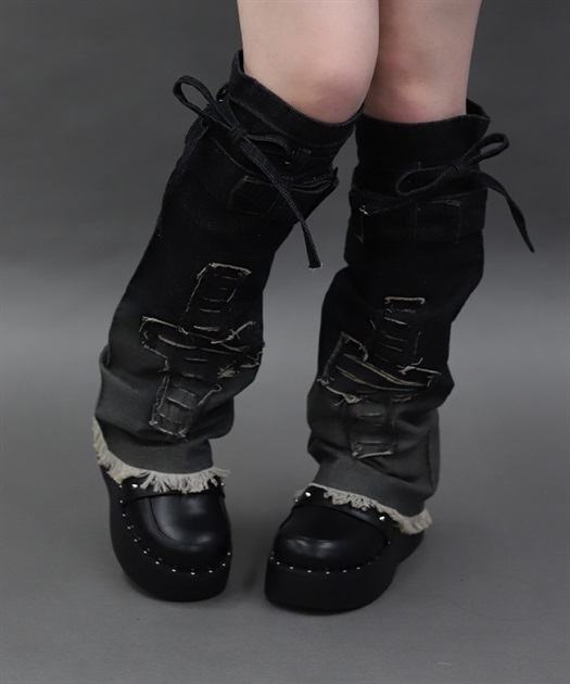 ダメージデニムレッグカバー【WEB先行販売】