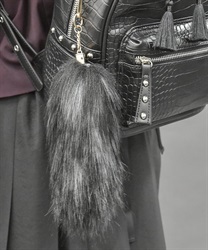 フェイクファーしっぽチャーム【2点10%OFF対象商品】(グレー-F)