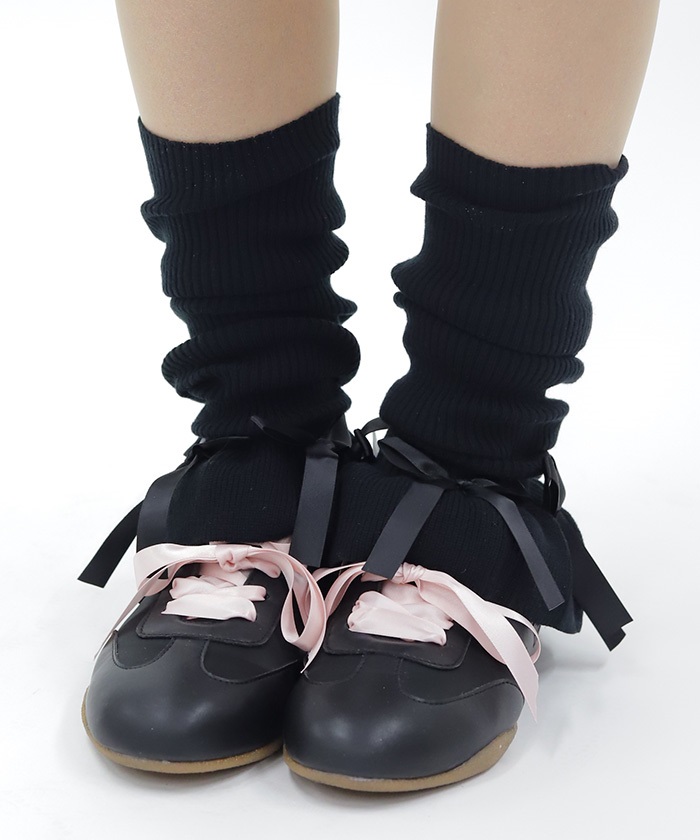リボン付リブレッグウォーマー【2点10%OFF対象商品】 | axes femme