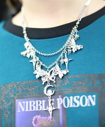 バタフライモチーフネックレス(シルバー-F)