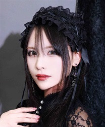 レースフリルヘッドドレス【予約】(黒-F)