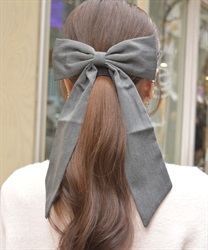 ロングリボンバレッタ(グレー-F)