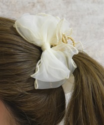 ボリュームリボンクリップ(生成り-F)