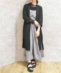 シフォンロングカーデ【WEB先行販売】(黒-F)