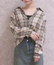 チェックレイヤードシャツ