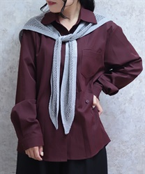 スカーフ付シャツ【WEB先行販売】(ワイン-F)
