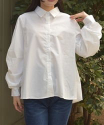 袖ボリュームシャツ(白-F)
