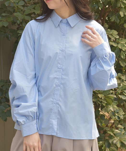 袖ボリュームシャツ