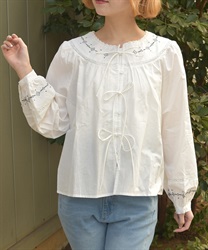 コットンブラウス(白-F)