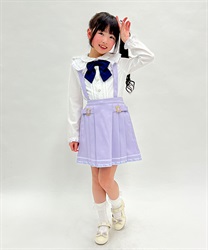 kidsサス付プリーツスカパン(ラベンダー-120cm)