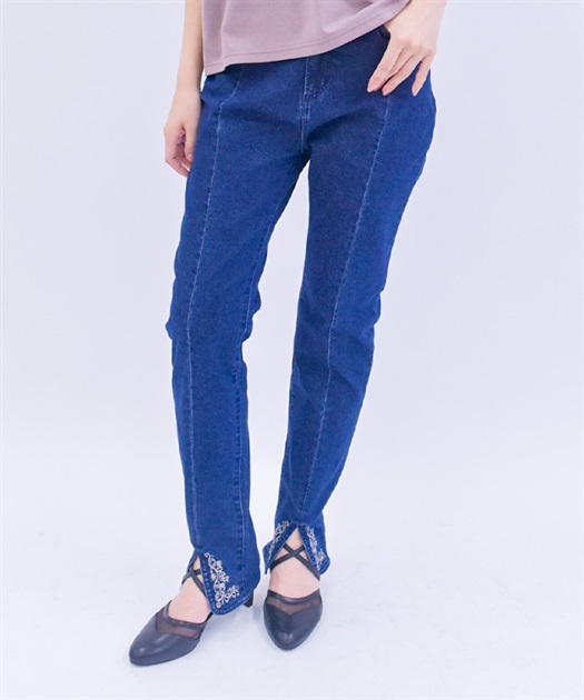 刺繍スリットフィットデニム | outlet | axes femme online shop 刺繍スリットフィットデニム | outlet | axes femme online shop