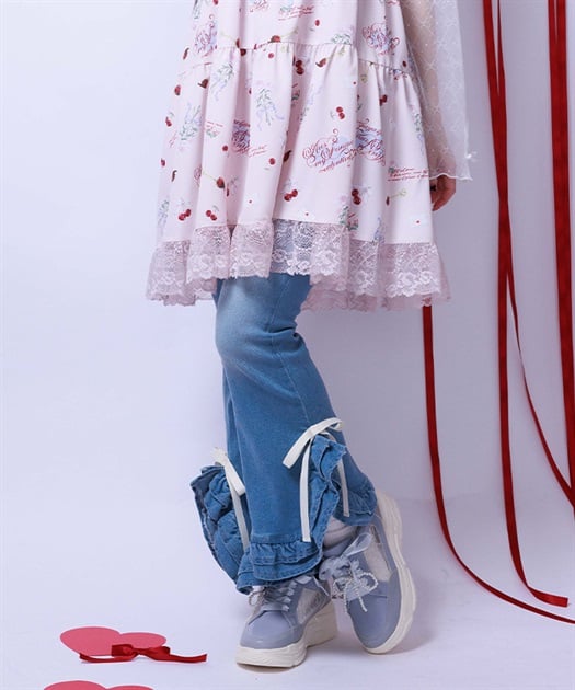 フリルハイウエストデニム【予約】