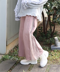 サイドレース×リボンパンツ(ピンク-F)