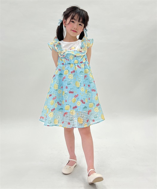 kidsフルーツ柄シアーギンガムワンピース | outlet | axes femme online shop kidsフルーツ柄シアーギンガムワンピース | outlet | axes femme online shop