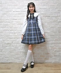 kids襟付きドッキングチェックワンピース | outlet | axes femme