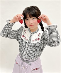 kidsいちご刺繍チェックブラウス | outlet | axes femme online shop kidsいちご刺繍チェックブラウス | outlet | axes femme online shop