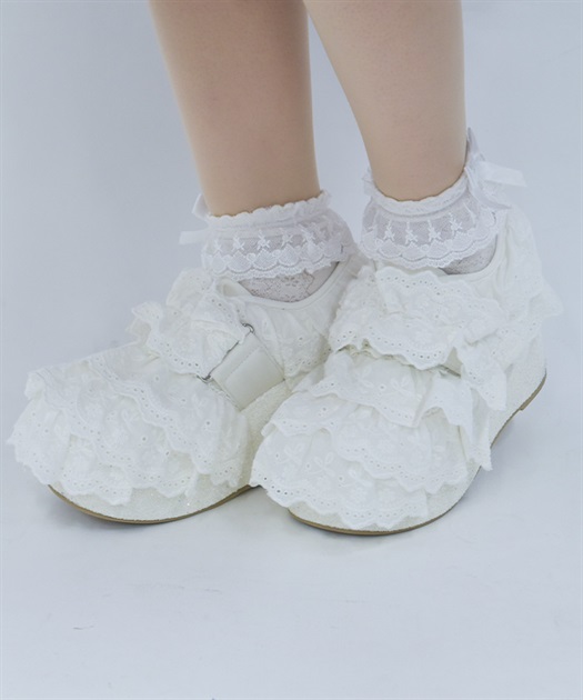 コットンレースフリルシューズ【ランク限定Web先行予約】