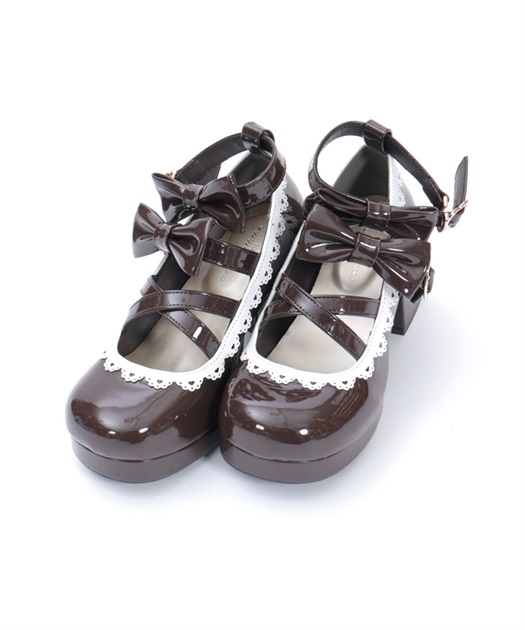 ダブルリボンスカラップパンプス | kawaii | axes femme online shop ダブルリボンスカラップパンプス | kawaii | axes femme online shop