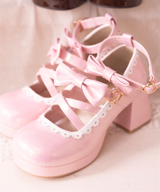 ダブルリボンスカラップパンプス | kawaii | axes femme online shop ダブルリボンスカラップパンプス | kawaii | axes femme online shop