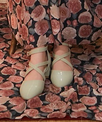 クロスストラップパンプス【期間限定価格】(グリーン-S)