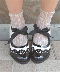 配色カット甲あきパンプス(生成り-S)