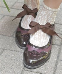 配色カット甲あきパンプス(ワイン-S)